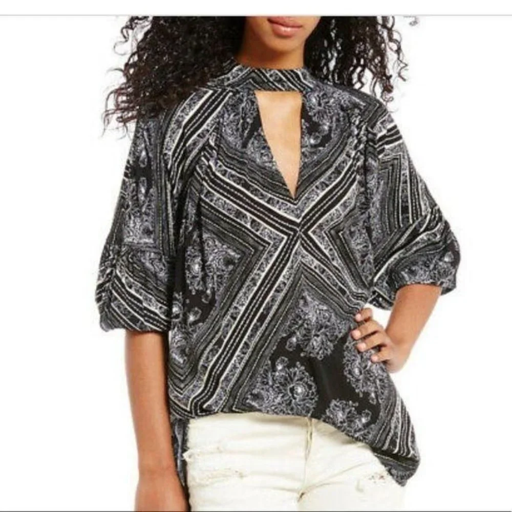 Free People Walking on a Dream Tunic Black‎ Small